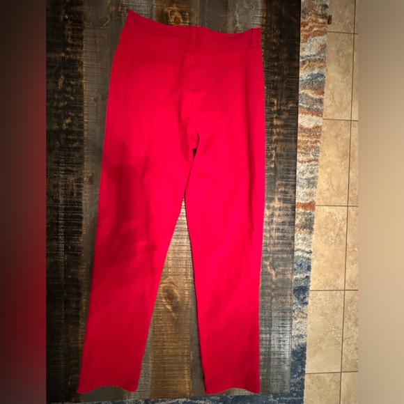 👖Womens Denim Jeans French Dressing Jeanswear Paris Brand Size 12 Christmas Red - Picture 2 of 9